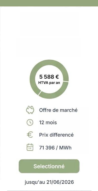 Carte vertical OPTEAM+ ÉNERGIE — 5588€ HTVA par an