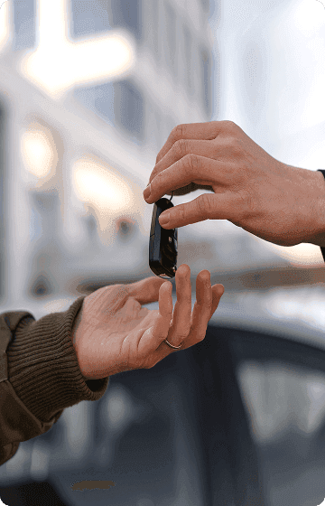 Remise des clés du véhicule réservé au conducteur