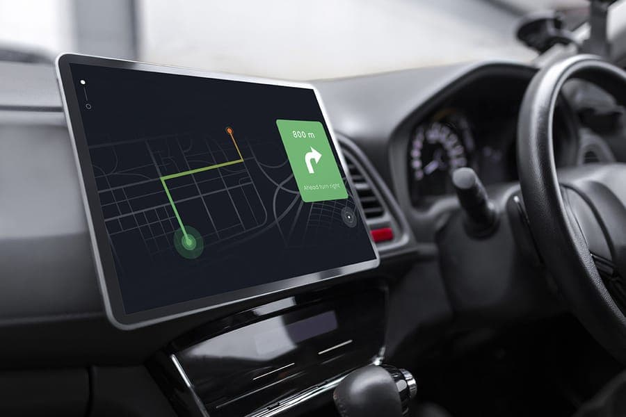 Écran de géolocalisation d'une flotte de véhicules