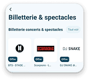 Billetterie & spectacles — BTS, Scorpions, DJ Snake